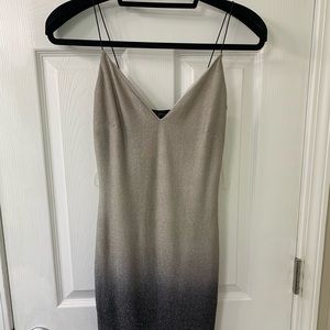 NWT Short Bodycon Dress, Black/Tan Shimmer, Medium